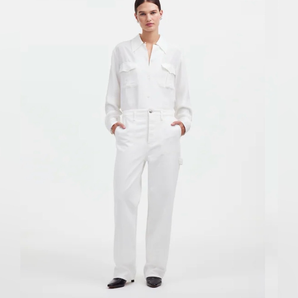 Alexa Chung for Madewell Workwear Jeans in True White Size 27 NS884